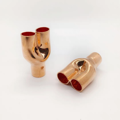 Copper Air Conditioner Refrigerator Y-Type Three-Way Connector (Pants-Type, Fork-Type)