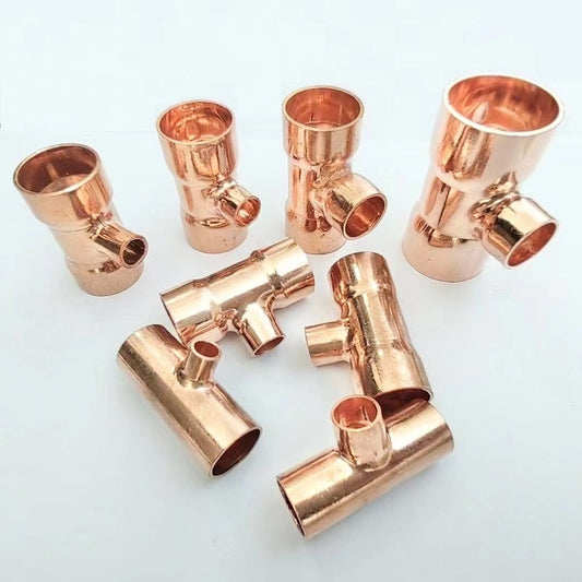 Reducing Tee Copper Fittings Plumbing Refrigeration Air Conditioning HVAC Copper Pipe Fittings Tee
