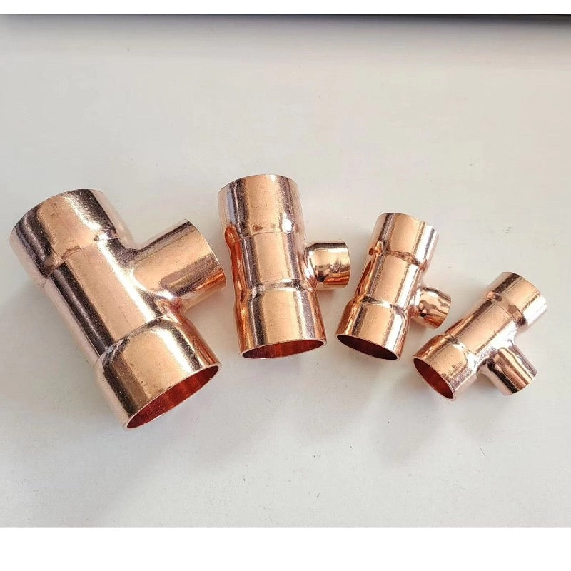 Reducing Tee Copper Fittings Plumbing Refrigeration Air Conditioning HVAC Copper Pipe Fittings Tee