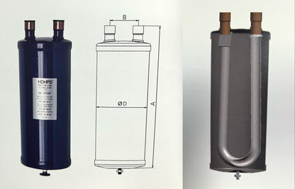 Suction line accumulators