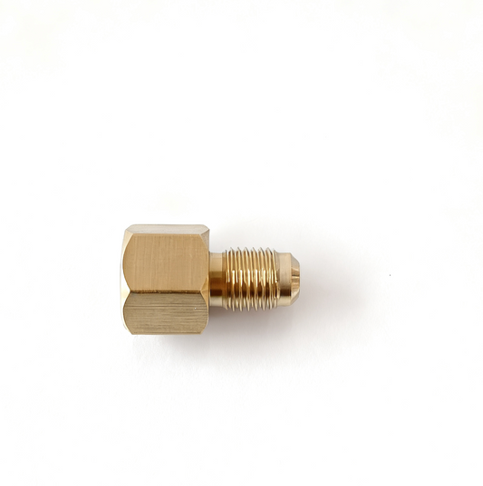 Brass adapter with internal and external thread reducing brass connector for refrigeration (without nut)
