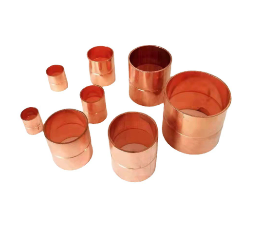 Full Specification Air Conditioning Copper Pipe Fittings Welded Joint with Straight-through Equal-Diameter Thickened Joint