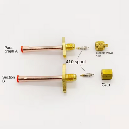 Fixed Ear One-Way Valve Fluorine Nozzle Refrigerator Quick Connector Needle Valve Filling Valve