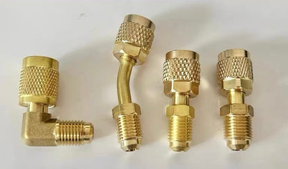 R410 Air Conditioner Refrigerant Conversion Adapter R22 Adapter Liquid Pipe Conversion Head Casting Male Female Air Conditioner