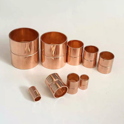 Full Specification Air Conditioning Copper Pipe Fittings Welded Joint with Straight-through Equal-Diameter Thickened Joint
