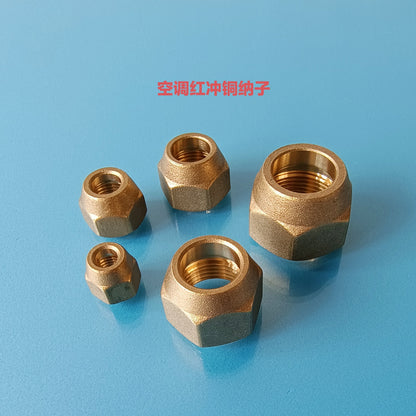 Brass Flare Nut for AC Copper Pipe, Hex Refrigeration Fitting HVAC and Refrigeration Systems