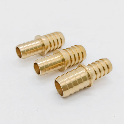 Brass 2 Way Reducing Straight Hose Barb Barbed Pipe Fitting Reducer Copper Coupler Connector Adapter