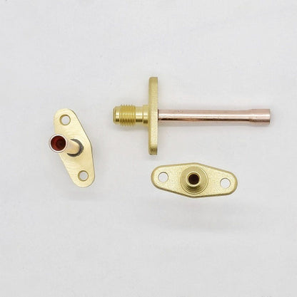 Fixed Ear One-Way Valve Fluorine Nozzle Refrigerator Quick Connector Needle Valve Filling Valve