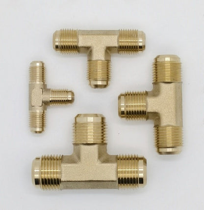 Male Thread Tee Brass Invert Flare Tube Fitting for Heating and Refrigeration