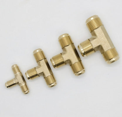 Male Thread Tee Brass Invert Flare Tube Fitting for Heating and Refrigeration